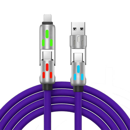 📢📢50 % RABAT NU!🔌 ⚡4-i-1 LED-opladerkabel med lys🔋