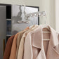 🧥📦 Sammenklappelig tøjbøjle – 5 kroge, pladsbesparende, perfekt til rejser!