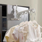 🧥📦 Sammenklappelig tøjbøjle – 5 kroge, pladsbesparende, perfekt til rejser!