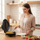 Multifunktionel elektrisk morgenmadsplade med nonstick-belægning