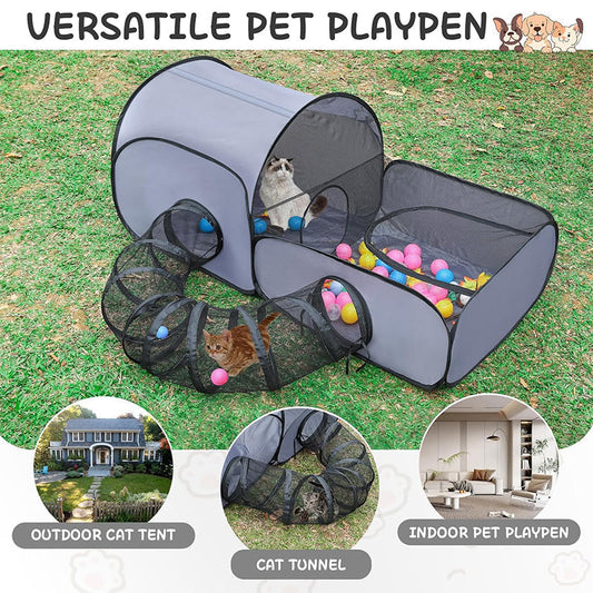 🐾🏠Stor kattetunnel til leg og afslapning