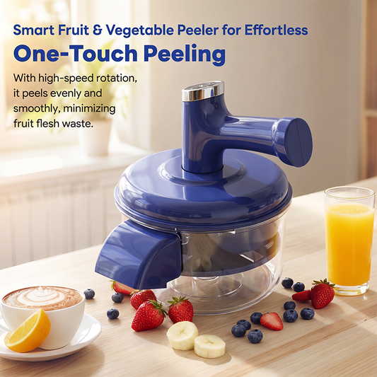 ⚡ Elektrisk frugtskræller og blender – 2-i-1, USB-opladelig og betjenes med et enkelt tryk – Skræller på 10 sekunder – perfekt til hurtig tilberedning 🥕