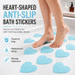 Heart-Shaped Non-Slip Bathroom Stickers