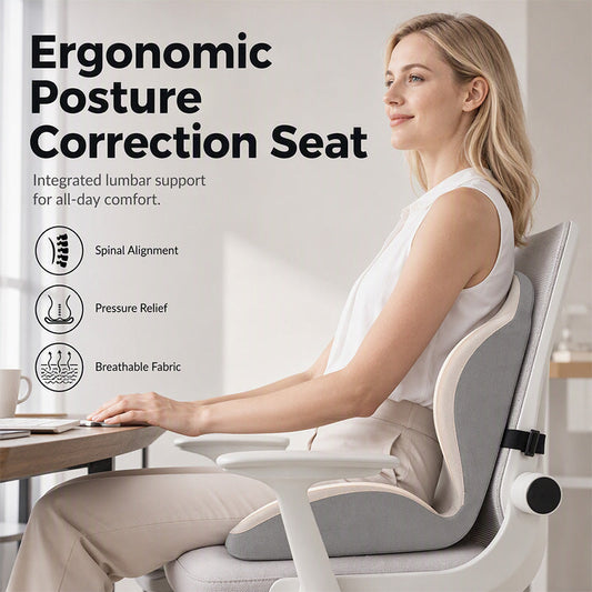 Ergonomisk sædehynde i memory foam med rygstøtte
