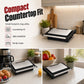 Elektrisk sandwichpresser og panini-maskine med 180 graders flad grillplade