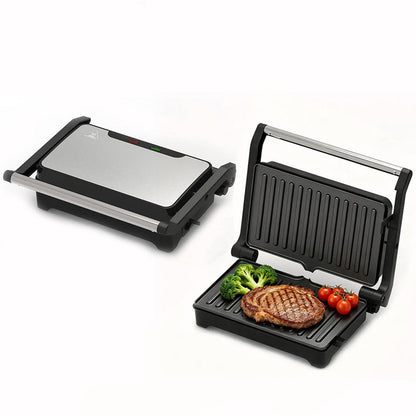 Elektrisk sandwichpresser og panini-maskine med 180 graders flad grillplade
