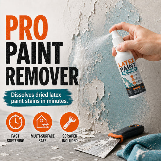 Latexbaseret lakfjernerspray til forskellige overflader