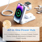 🔋 3-i-1 sammenklappelig magnetisk opladningsholder | Trådløs opladningsstation til telefon, ur og øretelefoner | Kompakt og pladsbesparende ✨