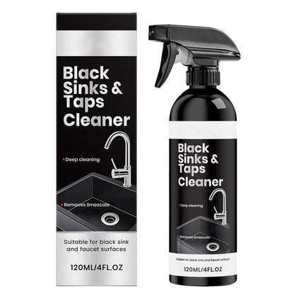 🚿50 % RABAT NU! Kalkfjernerspray til sorte håndvaske og vandhaner, spray til fjernelse af genstridige vandpletter, rengøringsmiddel til badeværelsesarmaturer uden skrubning til vandhaner, håndvaske og bruseroverflader