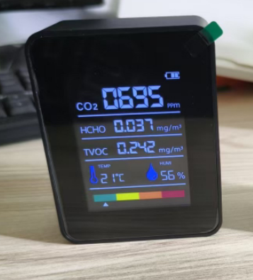 📊 Få et overblik over CO₂, HCHO, TVOC, temperatur og luftfugtighed