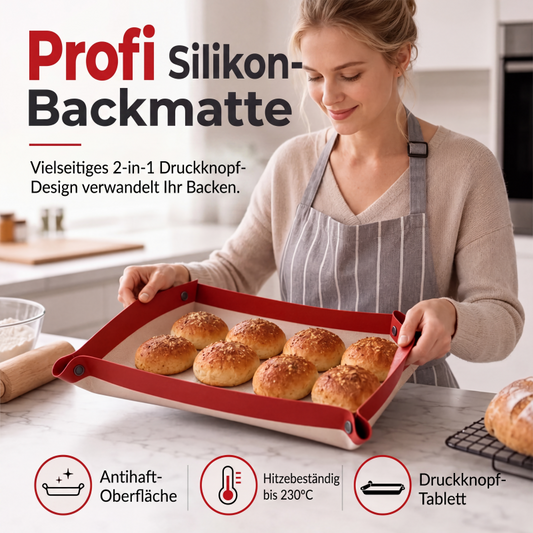 Genanvendelig bageunderlag af silikone med non-stick-belægning