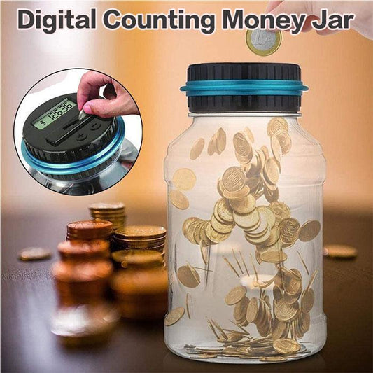 🥳2026 STOR UDSALG🥳💞Over 50.000 solgt! 📊💰 50 % RABAT! Digital pengekasse – Tæller alt fra småmønter til pund, LCD-display og +/−-justering. Rummer over 800 mønter og lærer børn at spare op. 🏦✨