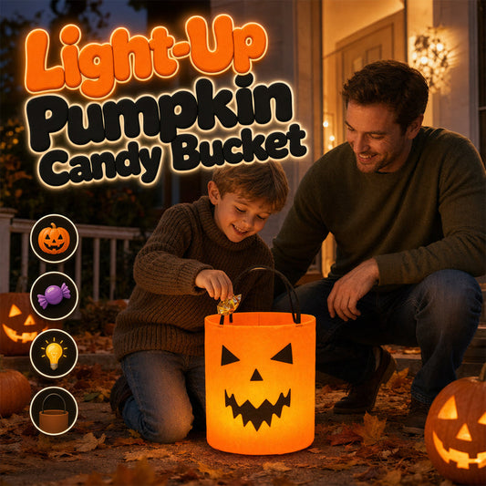 Halloween-slikspand med lys
