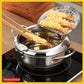 ⏳Tidsbegrænset tilbud⏰Tempura-frituregryde i rustfrit stål – termometer, drænholder, dyb gryde ✨