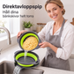 🥗 3-delt sammenklappeligt dørslagssæt med afdrypningsunderlag – pladsbesparende køkkendørslag til frugt, pasta og grøntsager