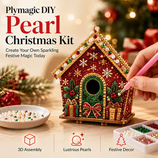 🎄✨ DIY 3D-julekunstsæt med perler – Håndlavet julepynt med 6 julemotiver