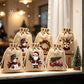 🎁2026 New Arrivals 50% OFF💥Christmas Drawstring Gift Bags – Rustic Burlap X‑mas Sack Pouches, Santa Snowman Reindeer Print, Reusable Holiday Candy Treat Bags for Gift Wrapping & Party Favors