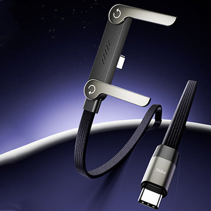 📱 2-i-1-hurtigopladerkabel med telefonholder – Oplad og se videoer uden at holde telefonen ⚡