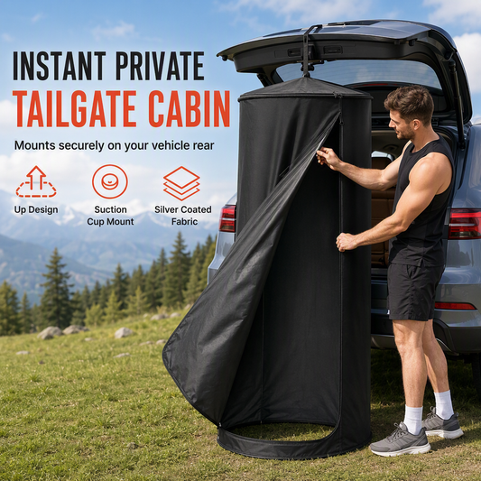 Udendørs camping-telt med omklædningsrum og privat toilet til én person🚗⛺🚿