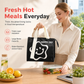 🍱 Insulated Lunch Bag: Keeps Food Hot, Aluminum Film Lining, Water-Resistant Oxford, 5 Colors