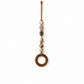 Decorative Beaded Towel Hanger with Wooden Ring