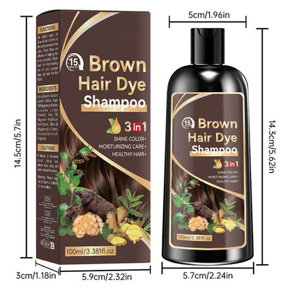 3-i-1 hårfarveshampoo med urter