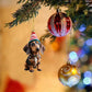 Julepynt til bilen med en sjov dachshund
