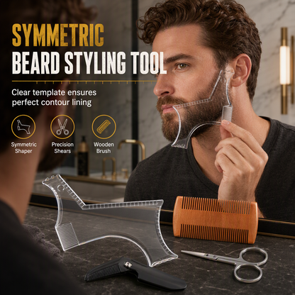 ⏳50 % rabat i en begrænset periode⏰Brugervenlig skabelon til at forme skægget🧔🪒