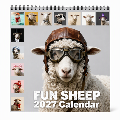 🐑 Sjov skrivebordskalender med får