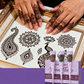 🎨50 % RABAT✍️Komplet 3-farvet henna-tatoveringssæt til at lave midlertidige tatoveringer