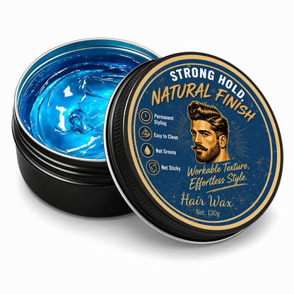💈50 % RABAT NU! Herre-hårvoks med parfume i duften af cologne, 130 g, hårvoks med mat finish, stærkt hold og volumen, vandopløselig hårpasta med lang holdbarhed