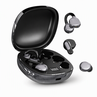 🏆 Supertilbud – 50 % RABAT 🎧 3-i-1 Bluetooth-øretelefoner – 6 ørepropper, øreklemme og in-ear, støjreduktion