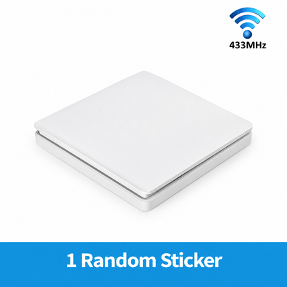 Type 86 -Powered Wireless Remote Light Switch Panel Wire-Free Stick-On Kinetic Rocker Wall Switch