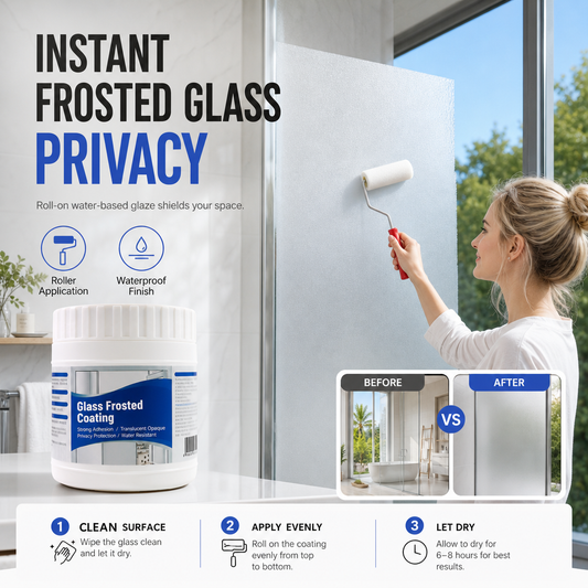 🪟 50 % rabat lige nu ✨ Sæt til privatlivsbeskyttelse med frostet glas — roll-on og vandbaseret 🏠