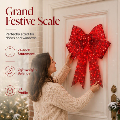 📢📢50 % RABAT !! ⏰Vejrbestandig LED-julebue med indbygget belysning