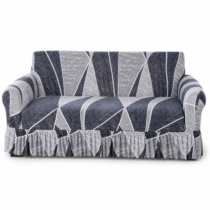 🛋️✨ Strækbart sofabetræk – fuld dækning, modstandsdygtigt over for kattekradserier og med elegant flæset kant 🐾