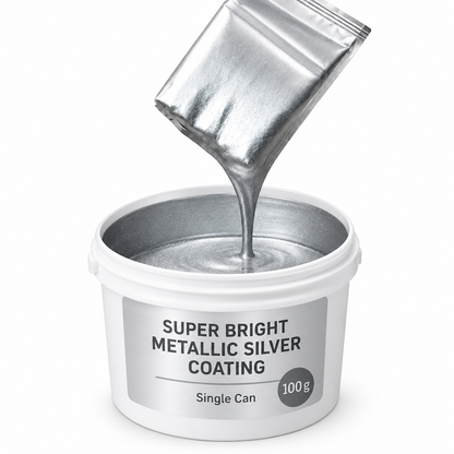 🎨 Vandbaseret sølvfarvet metallic-maling til renovering af metal